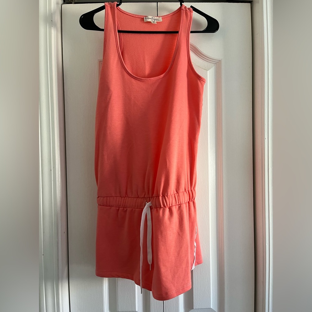 Jessica Simpson Coral Romper with Drawstring